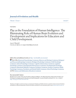 Play as the Foundation of Human Intelligence