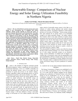 Renewable Energy: Comparison of Nuclear