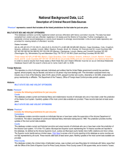NBD State Listing and Criminal Database