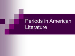 Periods in American Literature