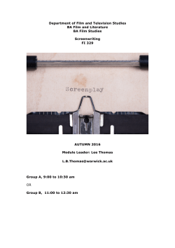 Module Outline - University of Warwick