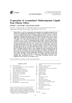 Evaporation of Accumulated Multicomponent Liquids from Fibrous