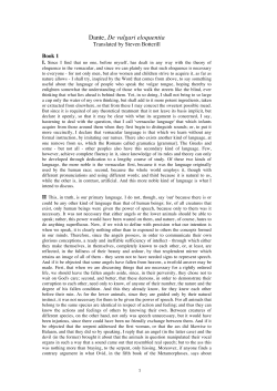 Dante, De vulgari eloquentia