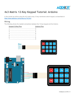 4x3 Matrix 12-Key Keypad Tutorial: Arduino