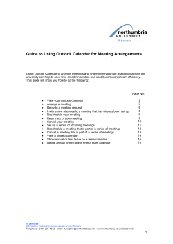 Guide to Using Outlook Calendar for Meeting Arrangements