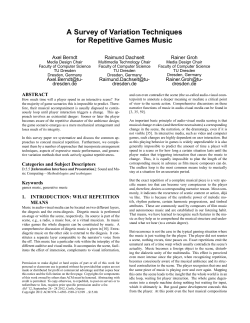 A Survey of Variation Techniques for Repetitive Games Music