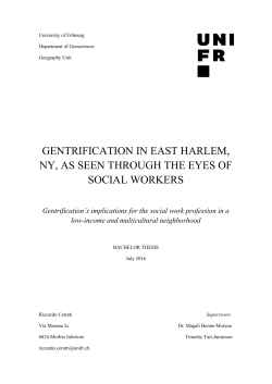 gentrification in east harlem, ny, as seen through the eyes of