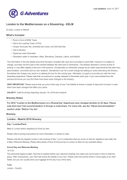 London to the Mediterranean on a Shoestring - EELM