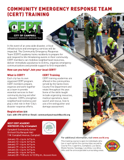 cert - Santa Clara County Fire Department
