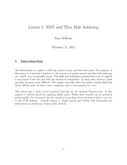 Lesson 3: SMT and Thru Hole Soldering