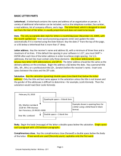 basic letter parts