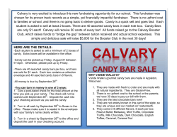 Calvary is very excited to introduce this new fundraising opportunity