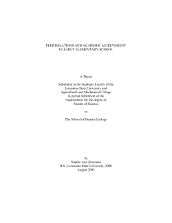 peer relations and academic achievement