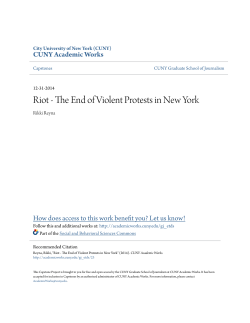 Riot - The End of Violent Protests in New York