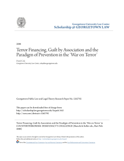 Terror Financing, Guilt by Association and the Paradigm of