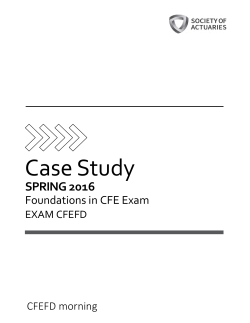 Exam CFE Case Study
