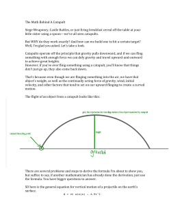 The Math Behind A Catapult Siege Weaponry, Castle Battles, or just