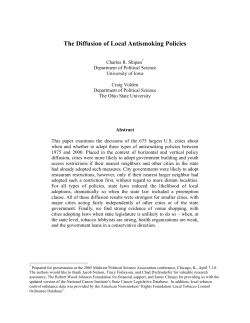 The Diffusion of Local Antismoking Policies