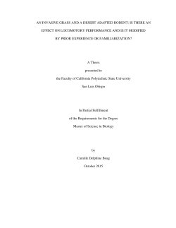 an invasive grass and a desert adapted rodent: is there an effect on