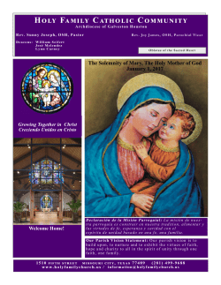 January 1, 2017 - Holy Family Catholic Church