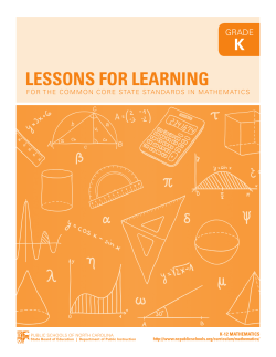 lessons for learning - NCDPI Wiki