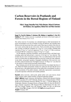 Carbon Reservoirs in Peatlands and Forests in the Boreal