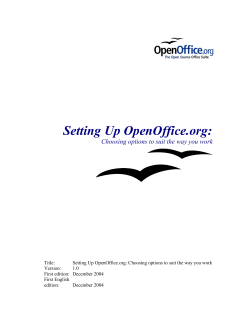 Setting Up OpenOffice.org