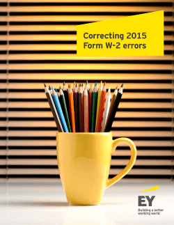 Correcting 2015 Form W-2 errors