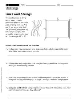 Unit A-2 Lines and Strings