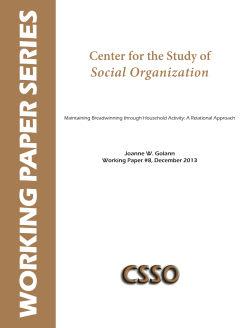 Maintaining Breadwinning through Household