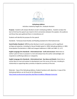 Gettysburg Address Activities created by Angela Orr, Graduate