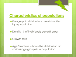 Characteristics of populations