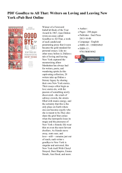 PDF Goodbye to All That: Writers on Loving and