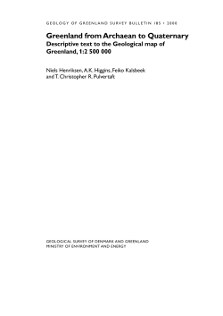 Greenland from Archaean to Quaternary