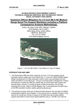 Explosive Effects Mitigation for 4.5 Inch Mk 8 HE Medium Range