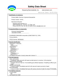 1341DL Aluminum Hydroxide Nanoparticles/ Nanopowder MSDS