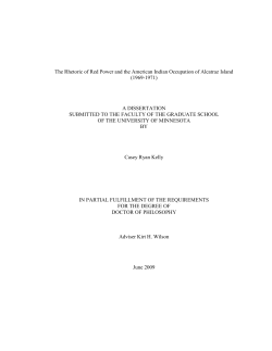 The Rhetoric of Red Power and the American Indian Occupation of