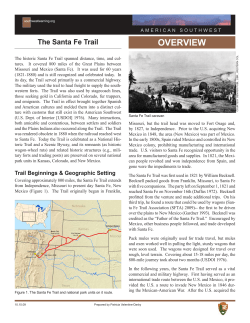 santa Fe trail overview - Learning Center of the American Southwest
