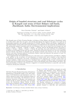 Origin of banded structure and coal lithotype cycles in Kargali coal
