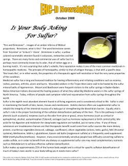 Is Your Body Asking For Sulfur?