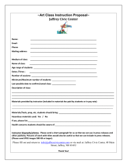 Art Class Instruction Proposal