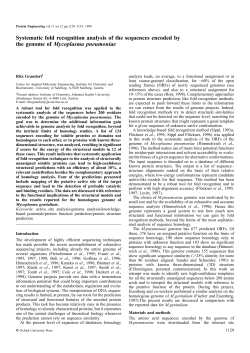 Systematic fold recognition analysis of the sequences encoded by