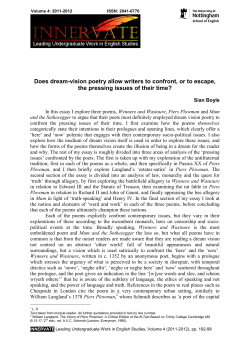 Does dream-vision poetry allow writers to confront, or to escape, the