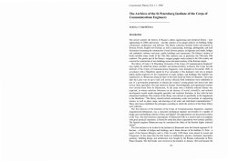 The Archives of the St Petersburg Institute of the Corps of