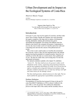 Urban Development and its Impact on the Ecological Systems of