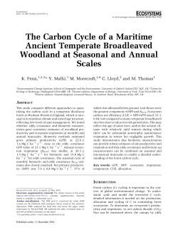 The Carbon Cycle of a Maritime Ancient Temperate Broadleaved