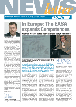 In Europe: The EASA expands Competences