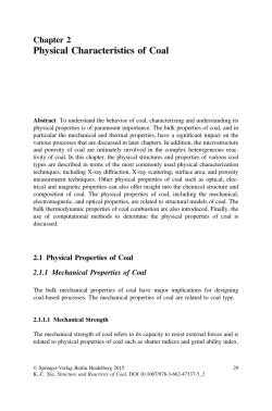 Physical Characteristics of Coal