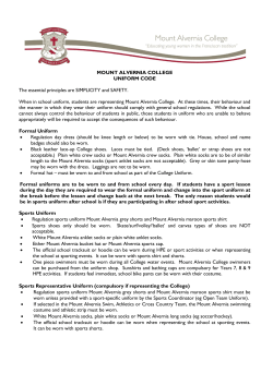 MOUNT ALVERNIA COLLEGE UNIFORM CODE The essential