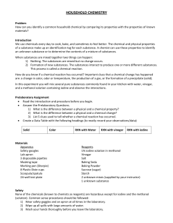 HOUSEHOLD CHEMISTRY